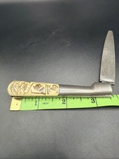Antique Corsican Italian Vendetta Knife Engraved Blade Fascinating Knife picture
