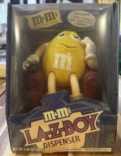 Vintage M&M's Yellow Lazy Boy Recliner Candy Dispenser 1999 picture