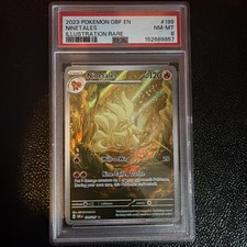 Pokémon TCG Ninetales 199/197 Illustration Rare Obsidian Flames PSA 8 picture
