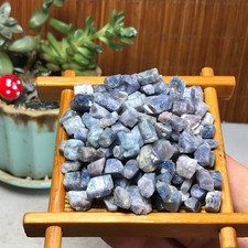 40Pcs Natural Blue Corundum Ruby Crystal Rough original Mineral Specimens A7353 picture