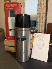 Vintage Thermos 2464S Stainless Steel 1 Qt NOS Brand New With Original Box Tag picture