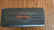Vtg Craftsman Socket Set 43178 =V= 15Pc. 1/4 in Drive Forged Tin Case USA picture