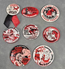 Vintage 1970'S STILLWATER High School PONIES Pin HOMECOMING PINBACKS Lot of 8 picture