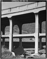 Livermore CA Carroll Overhead Bridge Altamont Pass Rd 1900s HABS Spalling picture