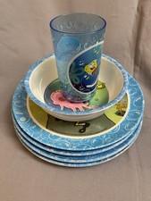 Early 2000's Vintage Nickelodeon SpongeBob SquarePants Cup, Plates & Bowl 6p Set picture