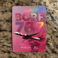 Delta Air Lines BCRF 767 Boeing 767-400ER Aircraft Model Collectible Card picture