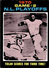 1971 Topps #200 1970 N.L. Playoffs Game 2: Tolan Scores For Third Time picture