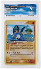 LOW POP 2006 POKEMON EX CRYSTAL GUARDIANS #27 SWAMPERT-REVERSE FOIL PSA 9 ACE 9 picture