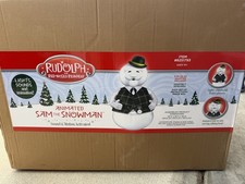 Animated Sam The Snowman Life size From Rudolph Collection. IN HAND picture