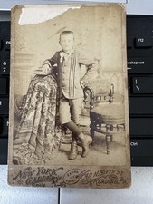 Cabinet Card Studio Photo Dead Boy Posed picture