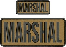 MARSHAL Embroidery Patches 4x10 and 2x5