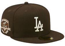 MLB Los Angeles Dodgers New Era 59FIFTY Fitted Hat 50th Anniversary Brown Yellow picture