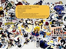 My Hero Academia 100 Sticker, 2 Set, No Repeat, MHA Anime Stickers SHIP FROM USA picture