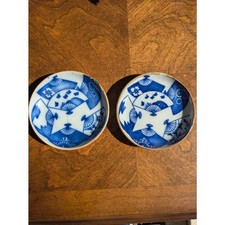 Pair of Antique Japanese Sometsuke Plates - 5