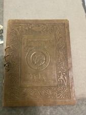 Antique 1914 Creighton University Pharmacy Dept Leather Bound Commencement Book picture