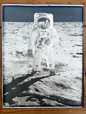 π RARE VINTAGE 11x14 APOLLO 11 BUZZ ALDRIN MOON WALK PHOTO