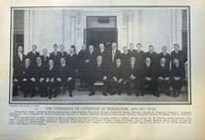 1910 Vintage Magazine Illustration President Taft and Conference of Governors picture
