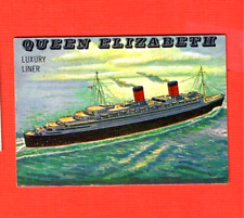 1955 TOPPS RAILS AND SAILS  #156  HIGH GRADE SHORT PRINT  QUEEN ELIZABETH picture