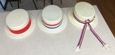3 Vintage Election Foam Hats Red White Blue. USA Elections 1970’s picture