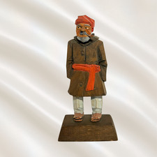 Hand-carved wooden folk art elderly bearded figurine picture