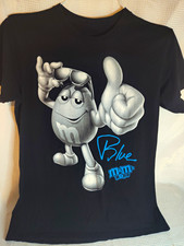 M&M's World Blue Character Graphic Black T-Shirt Candy & Nuts Theme picture