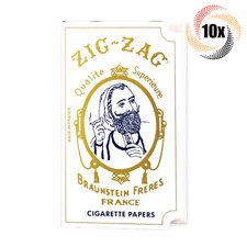 10x Packs Zig Zag White France Single Wide Rolling Papers | 32 Papers Each | picture