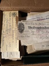 Huge Lot Of 20 X old vintage checks RANDOM PULL 1800’s-1970’s picture
