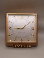 Omega Dealer Display Desk Clock ‘Exact Time’ Mechanical 8 Day Vintage Ref. 5008 picture