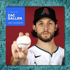 Zac Gallen 2027 Wall Calendar 12 Month Celebrity Photo Fan Collectible picture