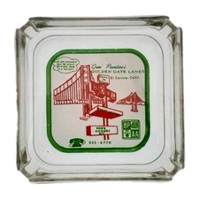 Vintage Marketing Ashtray / Golden Gate Lanes / California El Cerrito CA picture