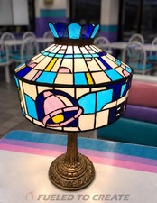 Taco Bell Tiffany Style Desktop Lamp Stained Glass Retro Diner Light picture
