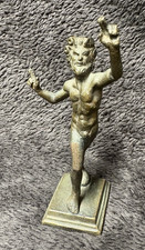 Solid Bronze Dancing Faun Statue – Classical Mythology – 4.5
