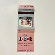 Club Bingo Downtown Las Vegas NV Vintage Matchbook Cover TMB89-3 picture
