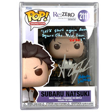 HORROR ANIME Funko Pop Cave RE ZERO: SUBARU NATSUKI Signed Sean Chiplock JSA picture