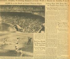 Hitless Babe Ruth Final Game for New York Yankees Gehrig Reigns October 1 1934 picture