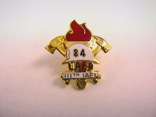 Vintage 1984 LAFD Los Angeles Fire Dept 111th IAFC Conference Enamel Lapel Pin picture