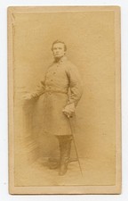Civil War CDV of full standing Confederate officer, ex Bill Turner collection picture