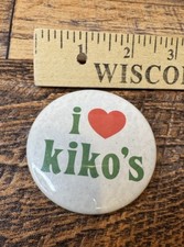 Vintage I Love Kiko's Advertising Pin Pinback Promotional Button picture