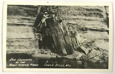 RPPC Don Saunders Baby Grand Piano Rock Climb Stool Lower Wisconsin Dells WI  picture