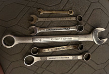 Vtg USA Wrench Lot 8 Pc - Indestro Half Moon, Fairmount, Plomb, S-K, Cornwell picture