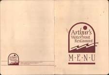 1980s ARTHUR'S WATERFRONT RESTAURANT vintage luncheon menu INDIANAPOLIS, INDIANA picture