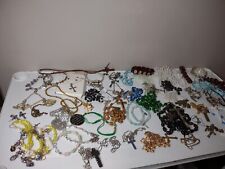 Lot Of Over 50 Pieces Of Crosses, Catholic Jewelry, And Rosaries picture