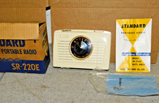 RARE 1957 Vintage Standard MUSE SR-220e AM Transistor Radio Tube picture