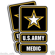 US Army - Medic Sticker - Military Dye Cut Decal - 2 Pack MR 027 picture