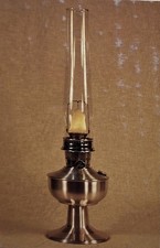 Vintage Open Box Aladdin B139 Aluminum Table Incandescent Oil Lamp Complete SET picture