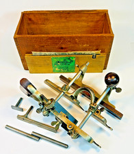Vintage Stanley No 45 Type 7B Combination Plow Beading Plane Box Sessions S Mark picture