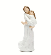 Mother and Daughter Embrace Figurine Resin Sculpture Heartwarming Family picture