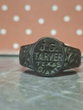Vintage J. G. Tarver Texas Giant Circus Side Show Souvenir Ring 1940s  picture