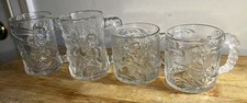 Vintage 1995 McDonalds Batman Forever Glass Mugs Complete Set of 4 DC Comics picture