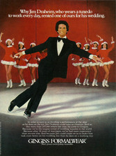 1974 Gingiss Formalwear Tuxedo After Six Jim Draheim Ice Skater vintage Print AD picture